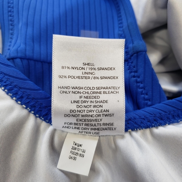 Shade & Shore | NWT Sapphire Blue Open Front One Piece Swim Suit Women's XL - Picture 9 of 9